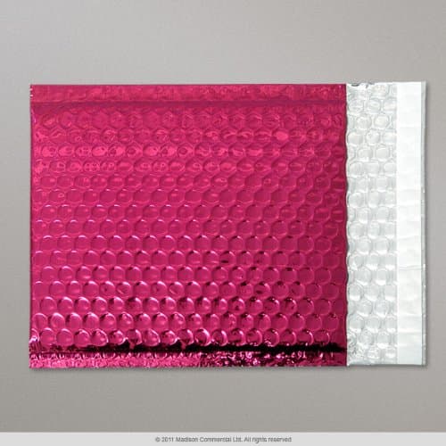 10 Pink Metallic Bubble Wrap Lined Padded Mailing Gift Envelope/Bag A4 Size