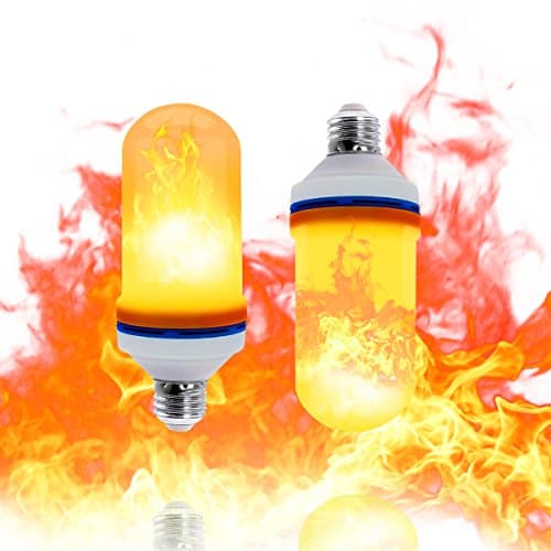 [Upgraded Model] AMZLIFE LED Flame Bulb, E26/E27 Flickering Light Bulbs with Gravity Sensor for Home, Garden Decoration, Bar, Cafe and Party, 1 Pack