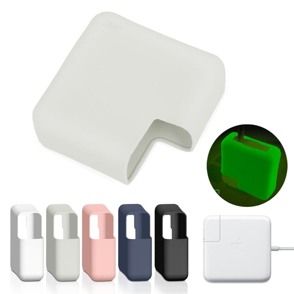 JRCMAX MacBook Charger Protective Case,Soft Thin Silicone Protector Case for MacBook Pro 12" Retina Apple Model A1534 and 2018 /2020 Released Newest Air 13.3" A1932 A2179 - Fluorescence