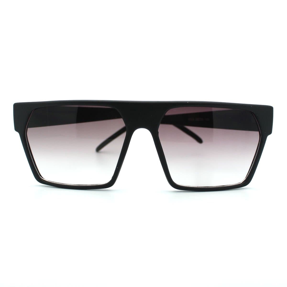 Futuristic Flat Top Mobster Geometic Angular Square Sunglasses