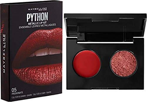 Maybelline Lip Studio Python Metallic Lip Kit, #05 Passionate (Pack of 2)