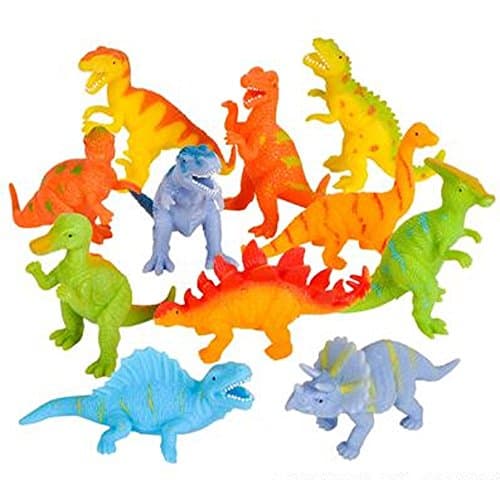 1 DOZEN, 4" SQUISHY DINOSAURS