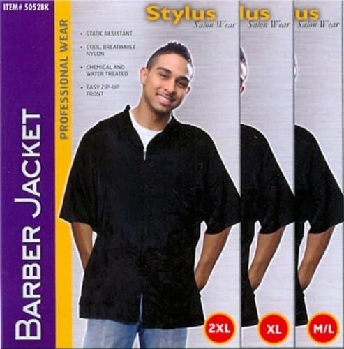 Barber Jacket - Nylon Easy Zip-Up Front (2XL)