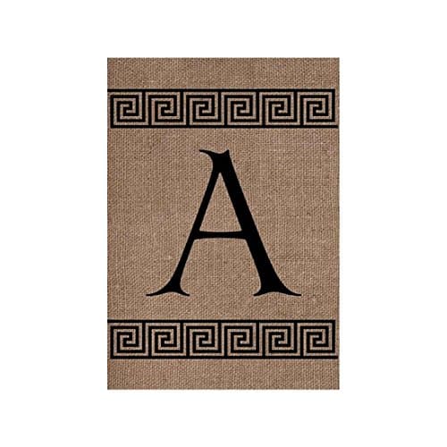 Custom Decor Flag Burlap Monogram A Garden flags decorative flags initial flags party flags 12.5 x 18 Inch Double Sided banner home flags Print house flags