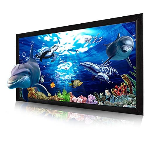 Frame Projection Screen,100-inch 16:9 Fixed Frame 4K Ultra HD Home Theater Video Projector Screen（Aluminum alloy flocking ）