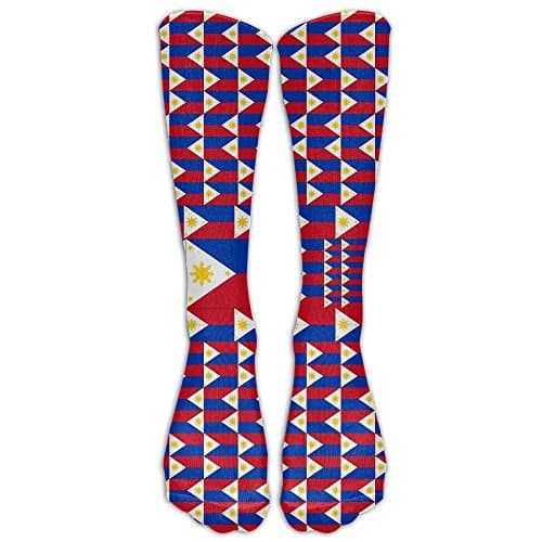 Philippines Flag Crew Socks Causal Socks Compression Socks High Socks Crazy Socks For Running,Athletic,Edema,Travel,Nursing.