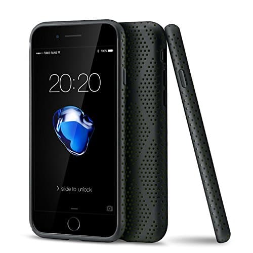 iPhone 7 Case,KEWEK Durable Shock-Absorption Anti-Scratch Durable Rugged Protective Soft TPU Bumper case for Apple iPhone 7 (4.7-Inch) (Black)