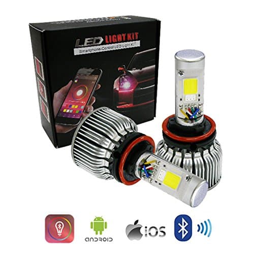 2in1 LED Headlight With RGB Bluetooth Controller (9007)