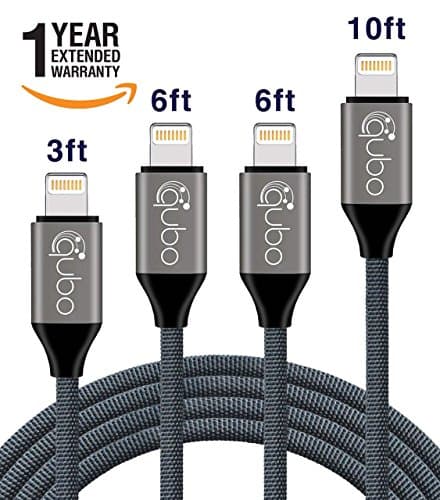 iPhone Charger Cable - Lightning Cable - 4Pack 3FT 6FT 6FT 10FT - iPhone power cord pack for X 8 8 Plus 7 7 Plus 6 6S 6 Plus 5S SE iPad iPod
