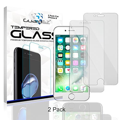 GuardEZ 2 Pack iPhone 8 Screen Protector , iPhone 8 Tempered Glass Screen Cover 9H Hardness for Apple iPhone 8