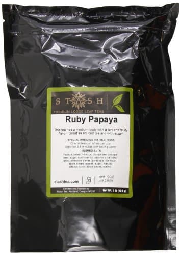 Stash Tea Loose Leaf Fruit Tea, Ruby Papaya, 1 Pound