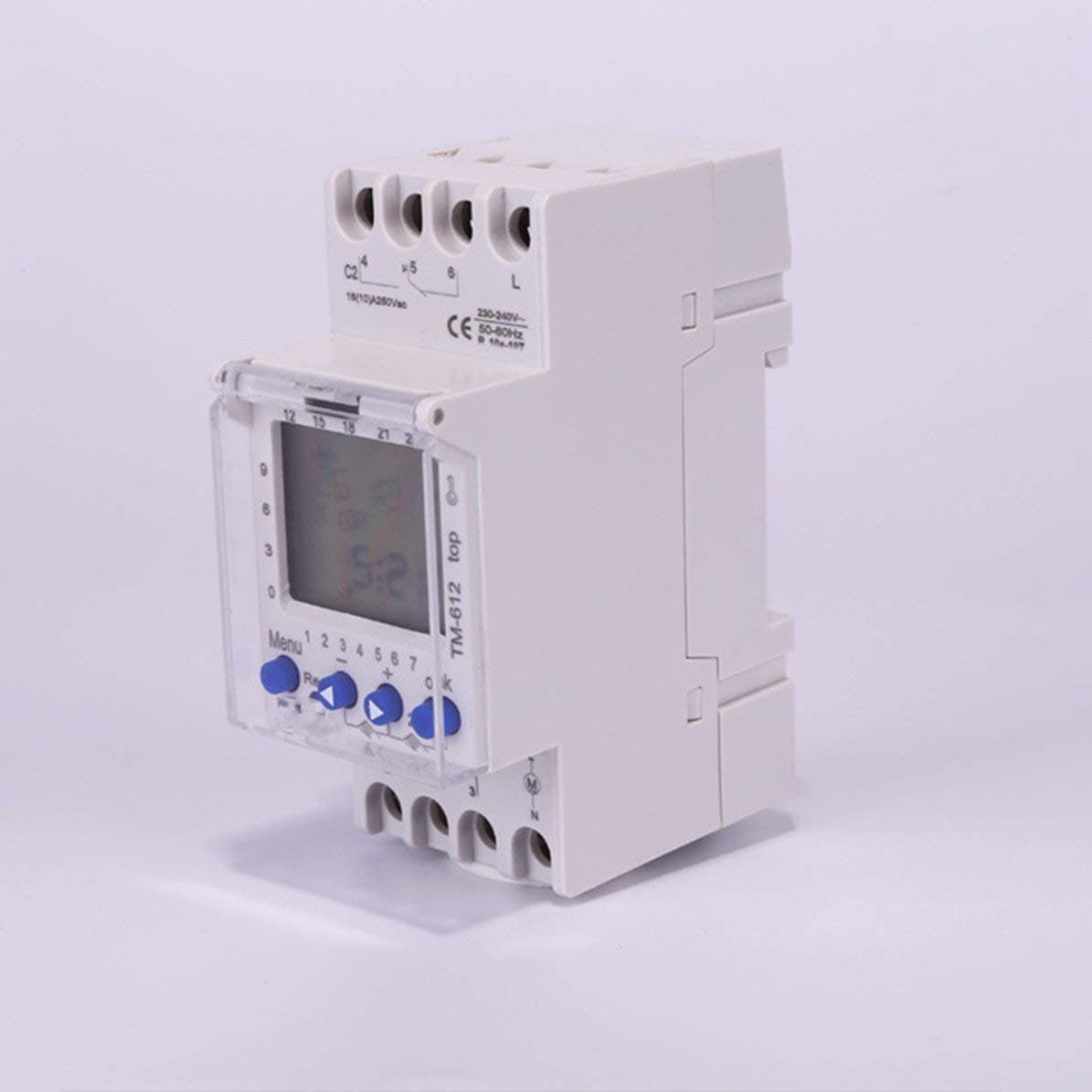 SINOTIMER 220V TM612 Two Channel Timer 7 Days 24Hours Programmable Electronic LCD Digital Time Switch with Two Relay Outputs