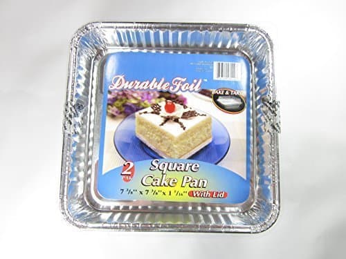 6 Small Square Cake Pans with Lids