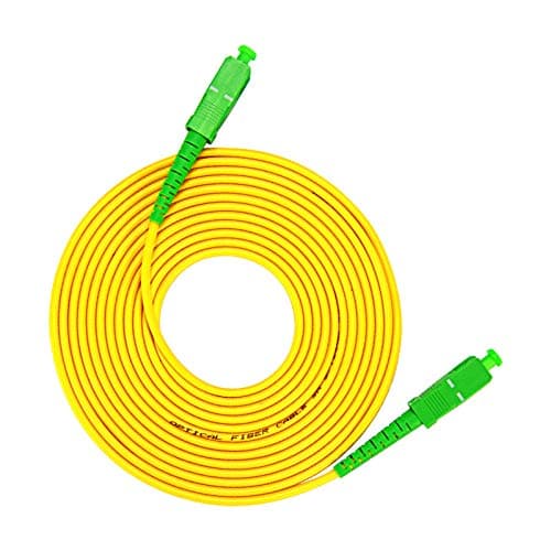 Fiber Optic Cable SC/APC to SC/APC Singlemode Simplex 2.0mm/3.0mm Outer Diameter 9/125 Fiber Optic Patch Cord (35m, 3.0mm)