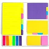 Colored Divider Sticky Notes Bundle Set by mount huang, Prioritize with Color Coding, 60 Ruled (4x6), 48 Dotted (3x4), 48 Blank (4x3), 48 Orange and Pink, 25 per PET Color - 402 pcs