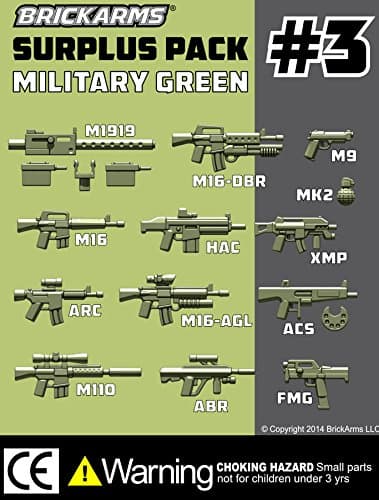 BrickArms Custom Surplus Pack #3 2.5" Weapons Pack [13 Piece]