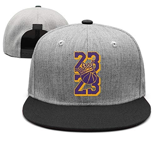 HAPPOBASKA KING-La-23 Flat Bill Adjustable Hat Snap Snapback Cap Men & Women Hip-Hop