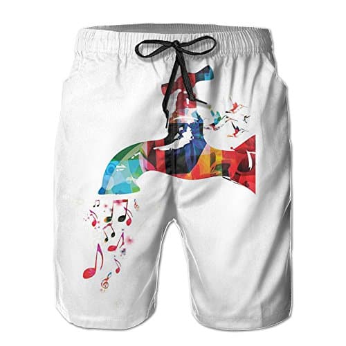 Men Funny Tap Notes Background Board Shorts