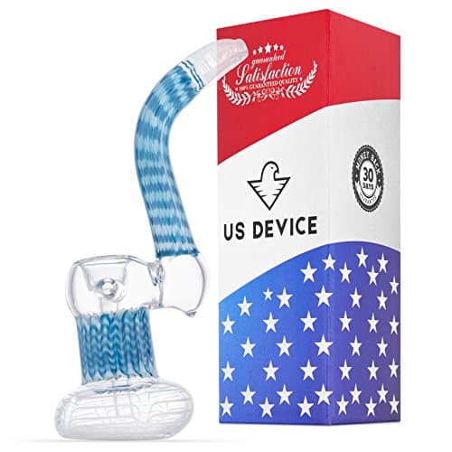 Glass Device With Blue Pattern 6.5 Inch