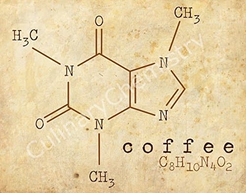 Coffee Caffeine Molecule Poster 16" x 20"