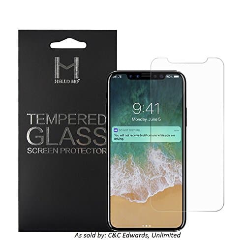 iPhone X Screen Protector, Premium 9H Hardness iPhone 10 Tempered Glass Screen Protector, No Bubbles, 3D Touch Compatible, Anti Scratch, Anti Shatter Film For iPhone X (10) 5.8 inch, HD Clear