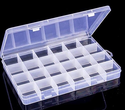 24 Compartment Crafts Plastic Storage Case Box