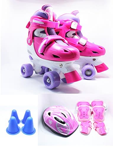 Xtreme Free Fun Roll Adjustable Roller Skates … (light pink, small)