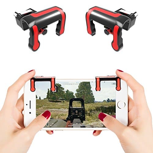 Obagool Mobile Game Controller Cell Phone Game Fire Button Aim Key Game Joystick Smart Phone PUBG/Fortnite/Rules of Survival Gaming Shooter Trigger L1R1 for Android IOS (MX)