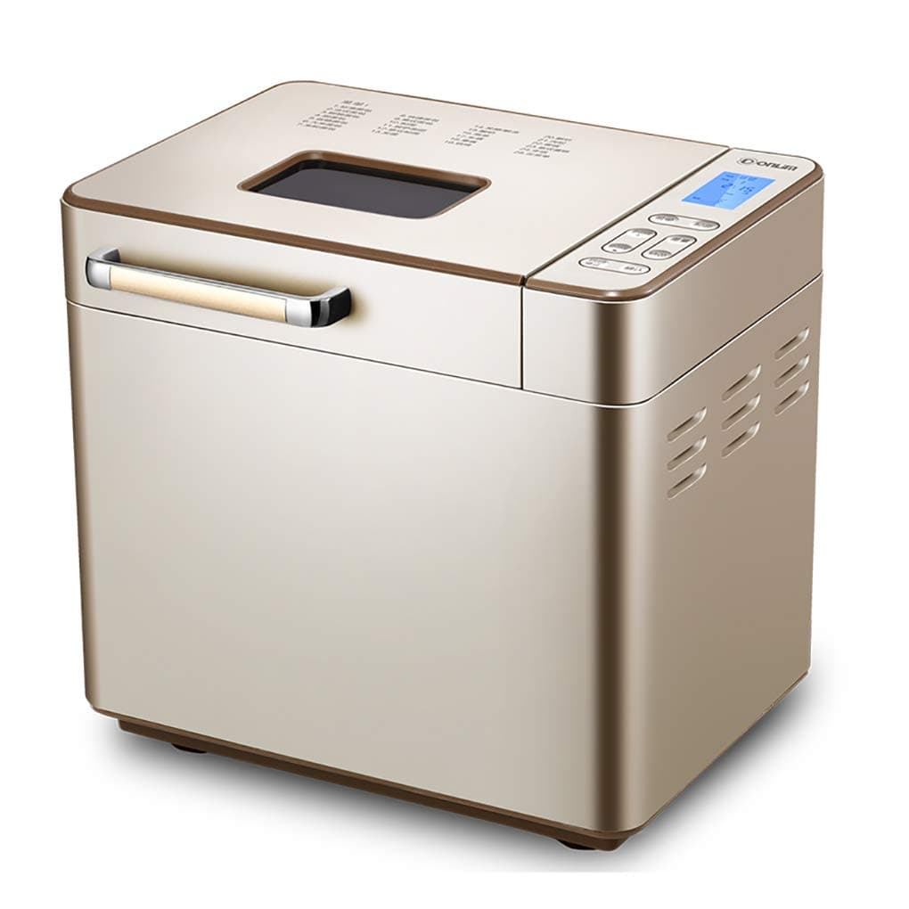 Small Multi-Function Bread Machine,Automatic Breadmaker, Home Bread Machine For Kitchen Cooks (25 Programs, 3 Shell Colors, 13-Hour Appointment, 1-Hour Insulation (Golden)