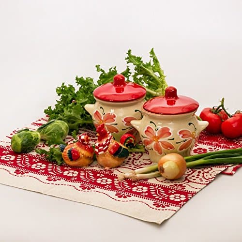 Barnyard Kitchen Gift Set. Stoneware. Clay Pots