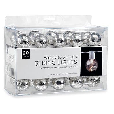 20-Bulb Mercury Ball LED String Lights