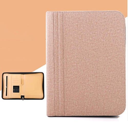 odefc Multi - Functional Business Manager Folder A4 Meeting Folder Leather Folder Real Estate Sales Entrainment Calculator ( Color : Metallic , Size : *1 )