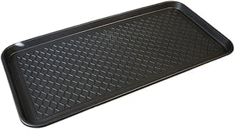 HomeChamps Multi-Purpose Rubber Like Boot Mat & Shoe Tray for Indoor and Outdoor Use - Hardwood Floor Protection 30in x 15in x 1.2in (Single)