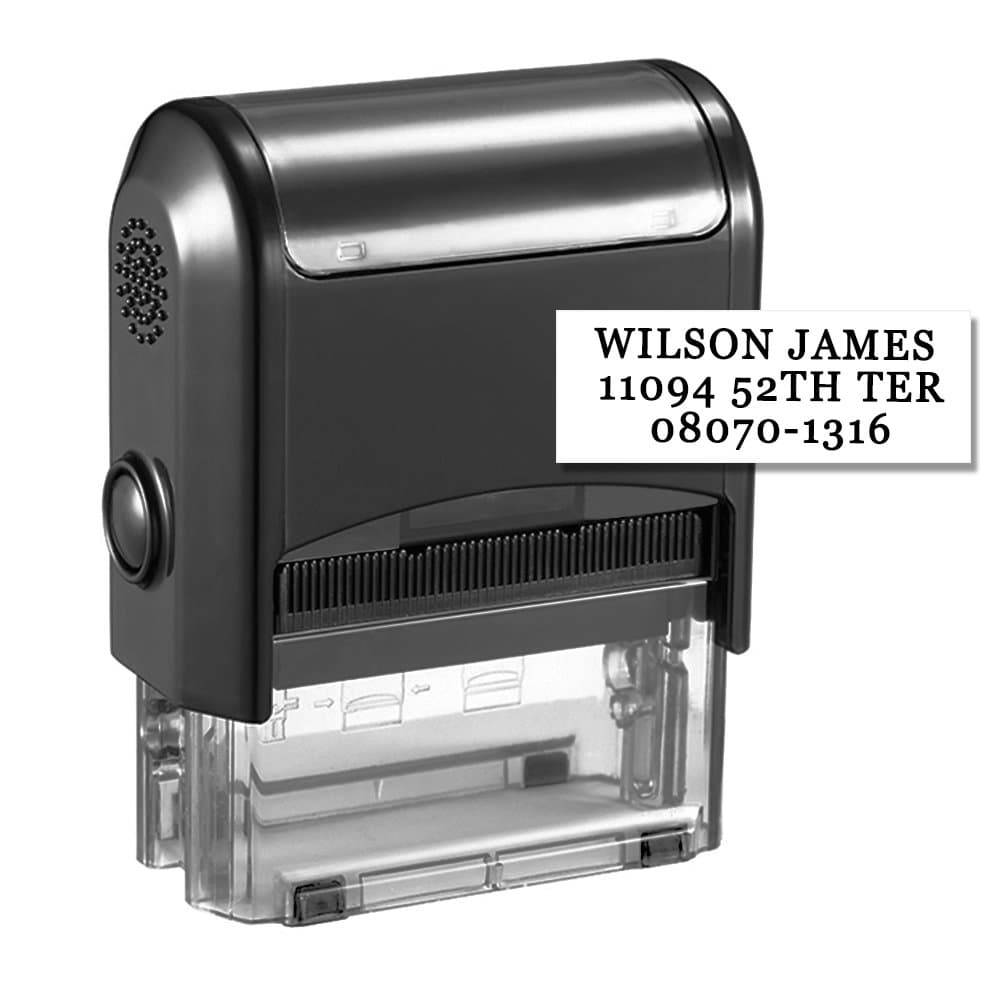 Custom Stamp-Personalized Stamp Self Inking Rubber Stamp,Return Address Stamp with up to 3 Lines of Custom Text