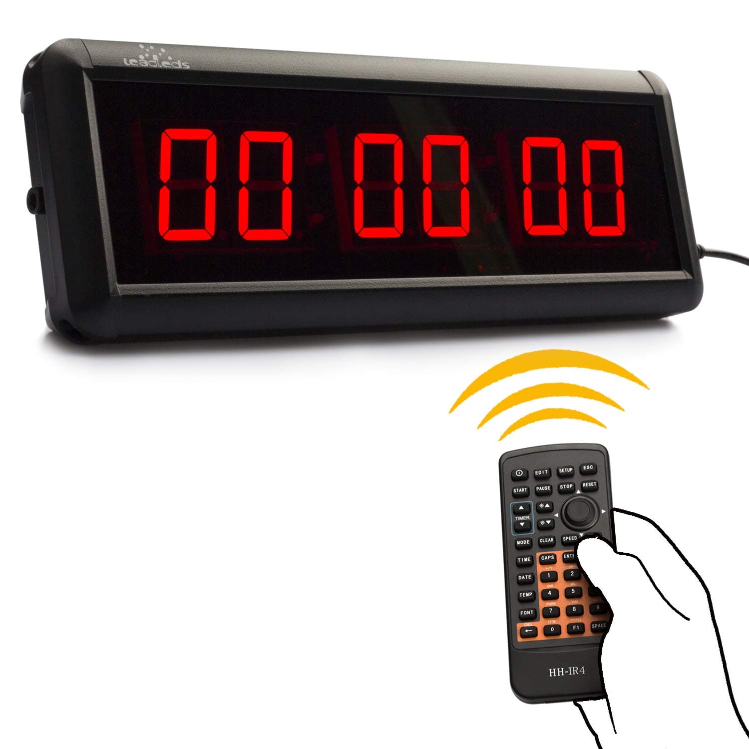 Leadleds 1.5 inch Digital Clock Display Countdown Count up LED Timer for Home Office Gym Use Stopwatch with Remote