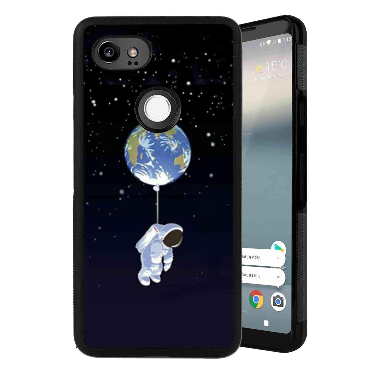 Case TPU+PC for Google Pixel 2 XL Outer Space Astronauts Earth