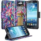 Galaxy Mega 2 Case, Galaxy Mega 2 Wallet Case, Flip Folio [Kickstand] Pu Leather Wallet Case with ID&Credit Card Slot Compatible for Samsung Galaxy Mega 2 - (Rainbow Flower)