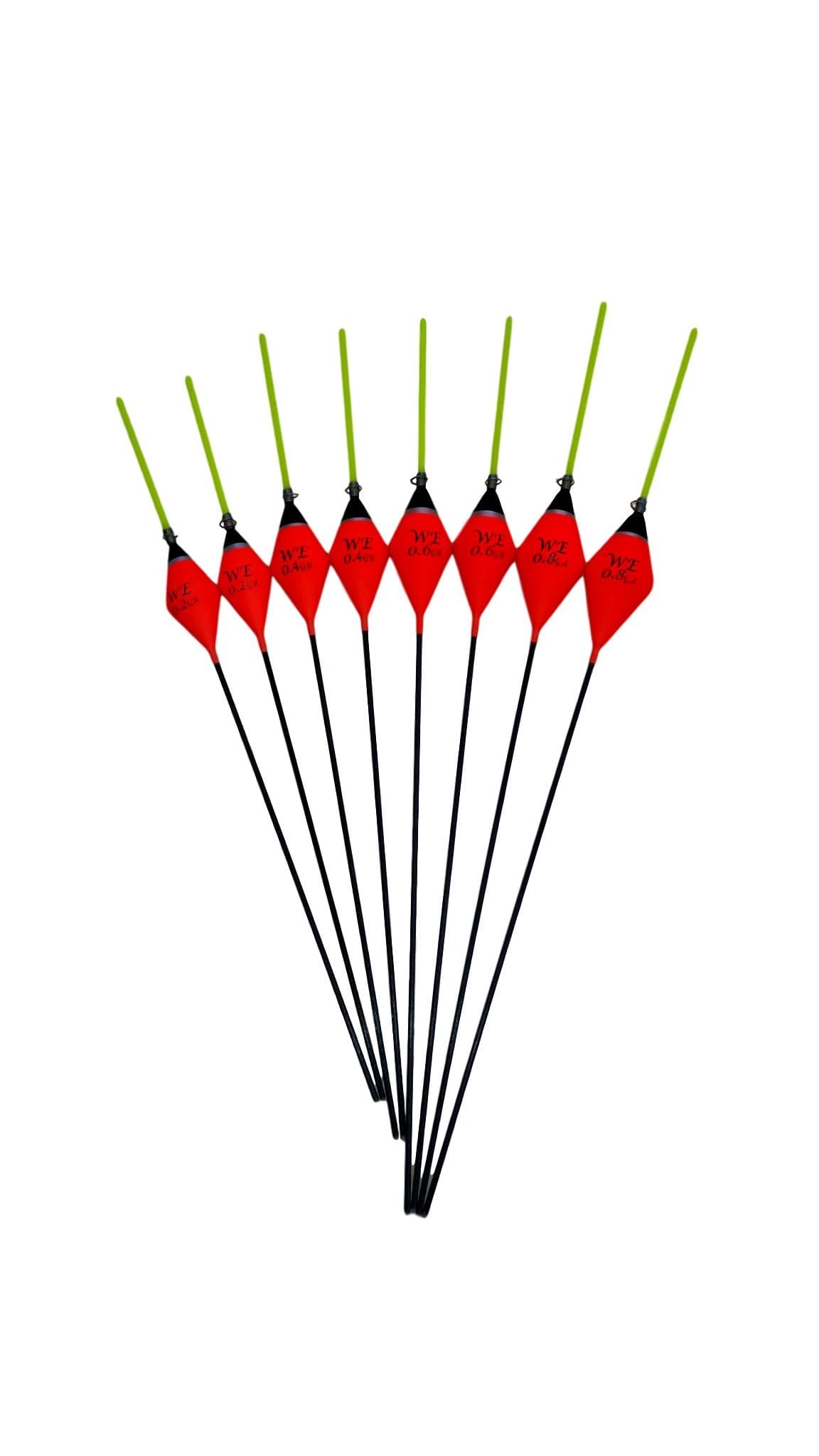 8 x Assorted Pole Floats (Pack 334Y8)