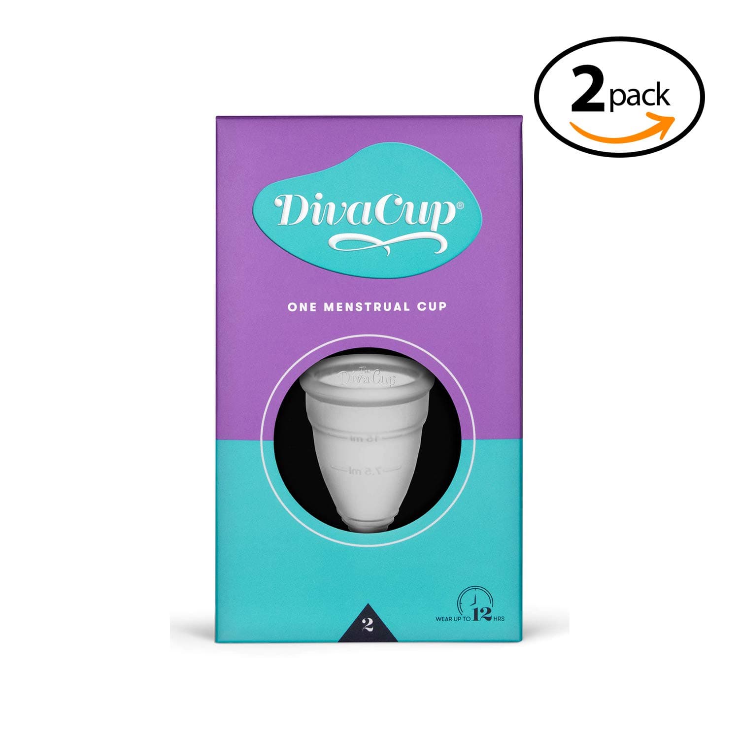 DivaCup Model 2 Menstrual Cup 2-Pack