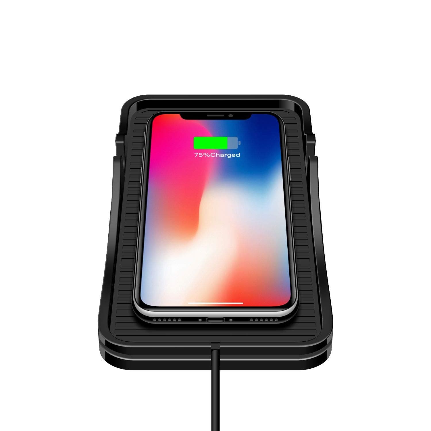 IONIC 10W car Wireless Charging pad Dock Cradle Flat Dashboard Qi Certified for iPhone x/Xr/Xs Samsung Galaxy S8/S9/S10/S10 plus/S10 lite Note 7/8