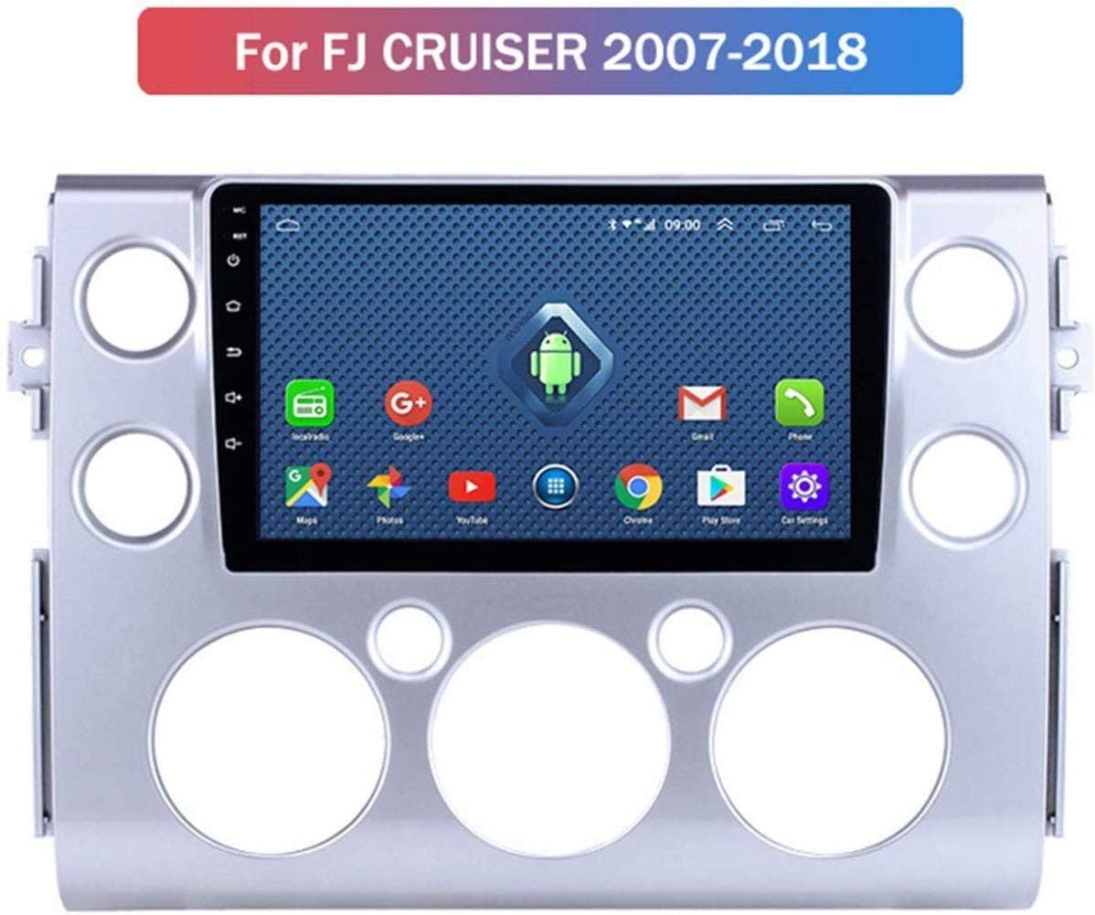 Car GPS Navigation Android 8.1 touch screen 9 inch car radio for Toyota FJ Cruiser 2017 to 2018 Supports Bluetooth/WiFi/USB/AUX/DVD/DAB/steering wheel control/Mirror Link,WIFI,1+16G
