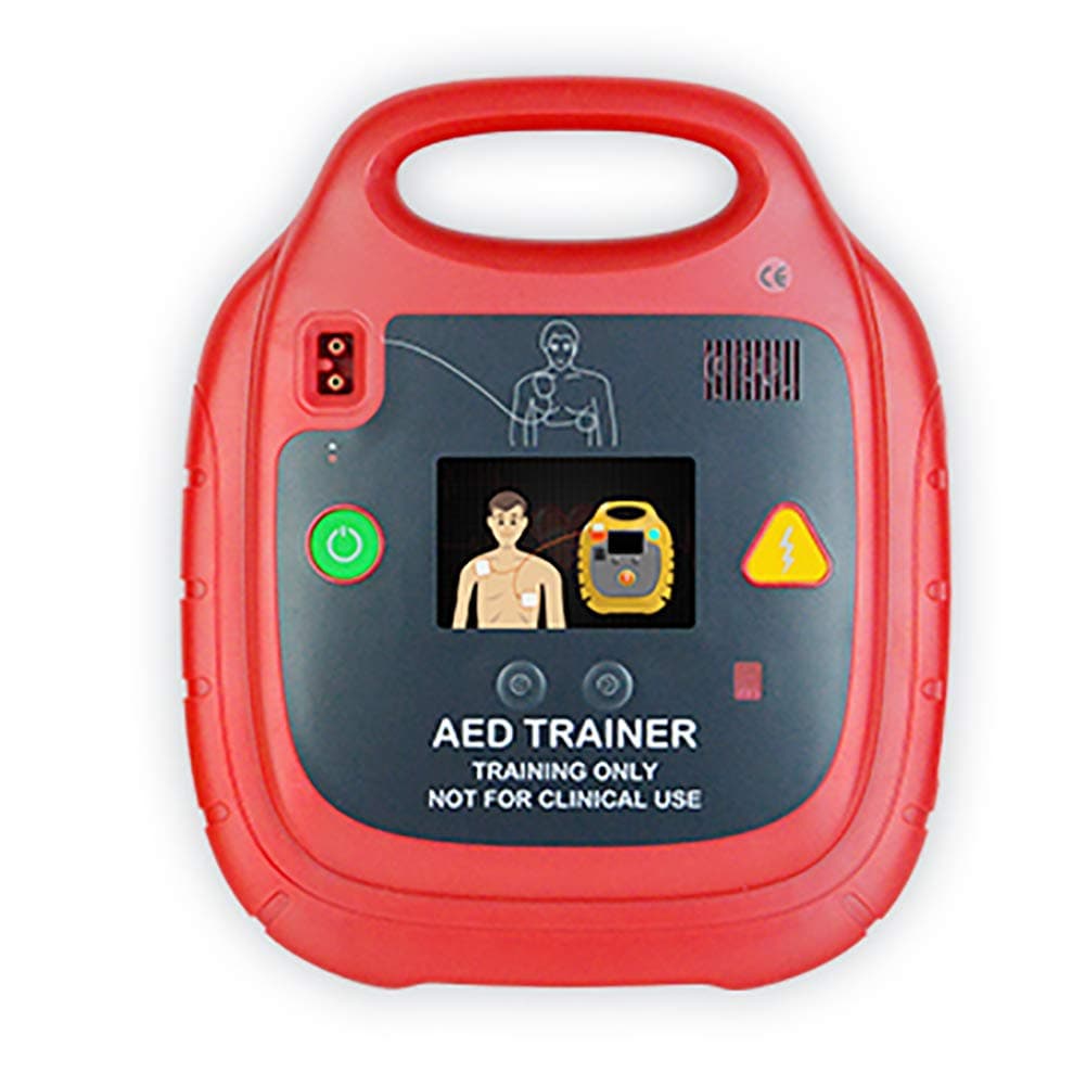 Clicke AED Trainer First Aid Training Kit CPR Teaching Machine Defibrillator First-Aid Device Unit English Languages Voice Prompts with 10 BILINGUAL Pre-Programmed Scenarios