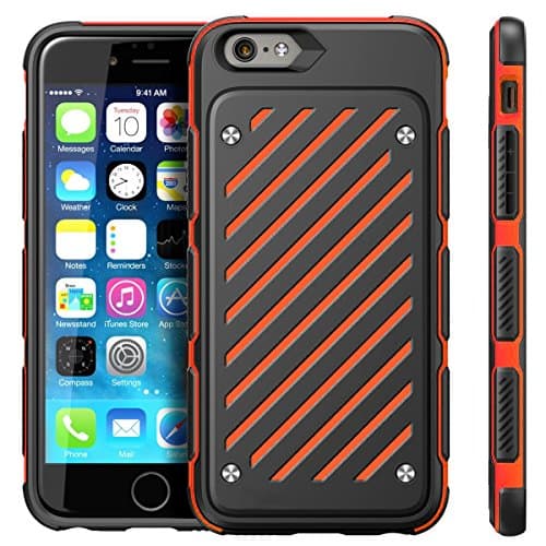 iPhone 6s Case, Sextile Apple iPhone 6 Plus Case, Dual Layer Hybrid [Unicorn Beetle Sport] Slim Protective Case 4.7Inch (Orange)
