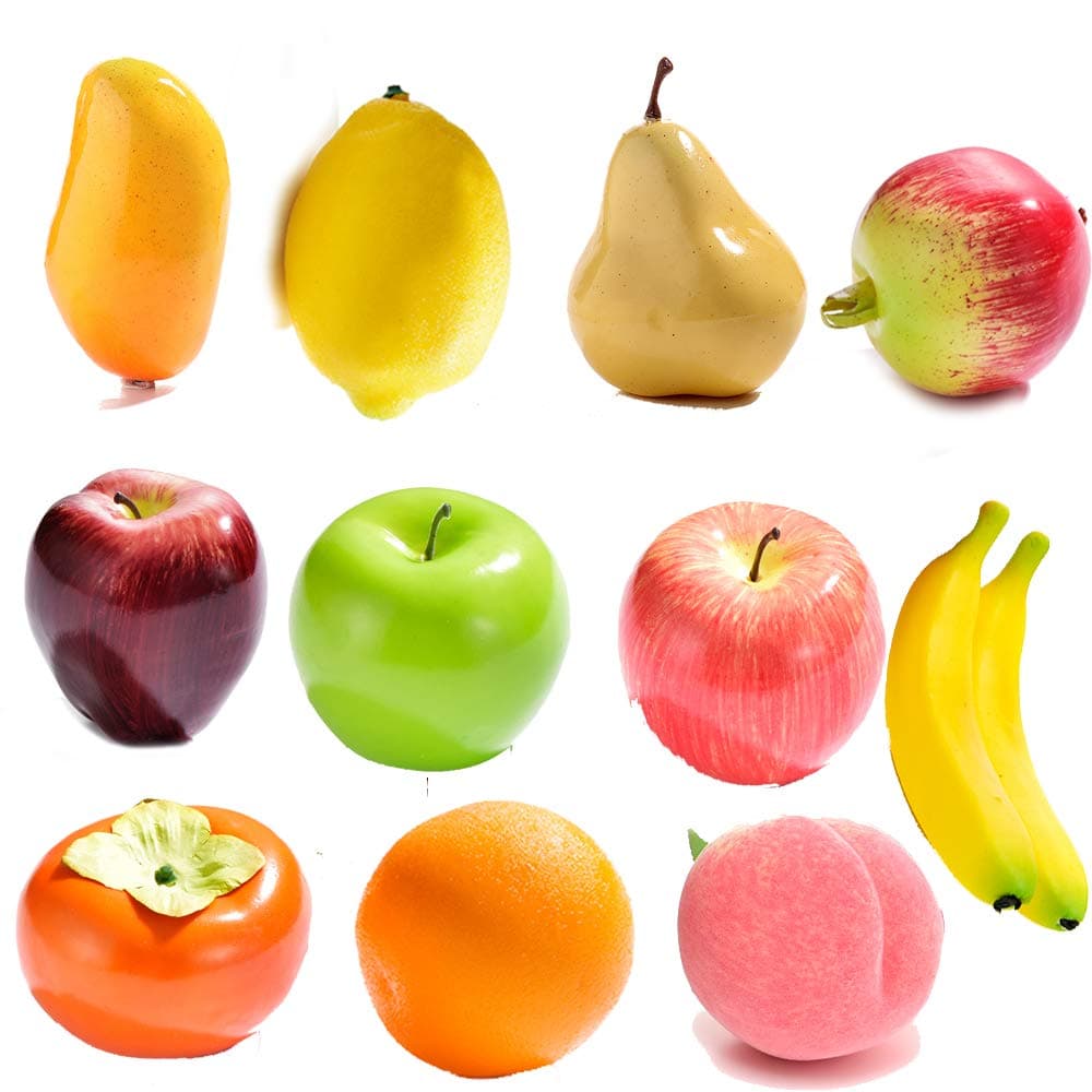 Artificial Lifelike Fruit Set, Simulation Vegetable Fruit Model Playset for Pretend Play Toy, Home Decoration, Market Display Photography Props