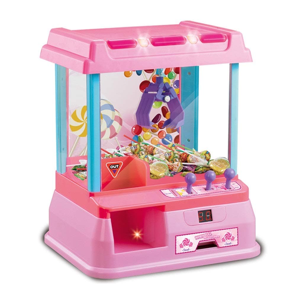 ODDINER Mini Grab Remote Control Automatic Or Manual Dual Mode Mini Claw Machine Children's Educational For Kids Machine Game (Color : Photo Color, Size : 33.5x29x24cm)