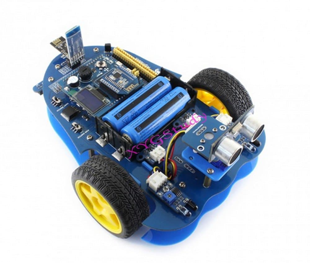 New AlphaBot Bluetooth Ultrasonic Sensor Robot Building Starter Kit with Controller UNO Plus and Accessory Shield Sensors @XYGStudy