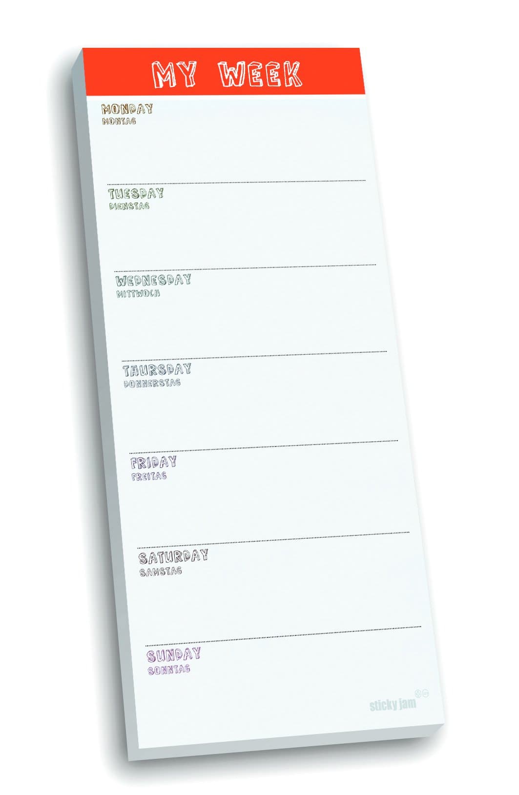 Sticky Jam Magnetic Notebook / Weekly Planner