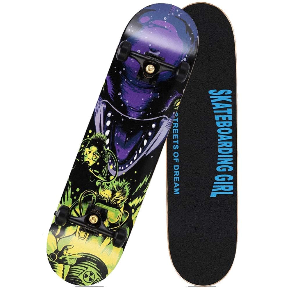 Complete Skateboard Mini Cruiser Deck 31 Inch Variant Monster Pattern