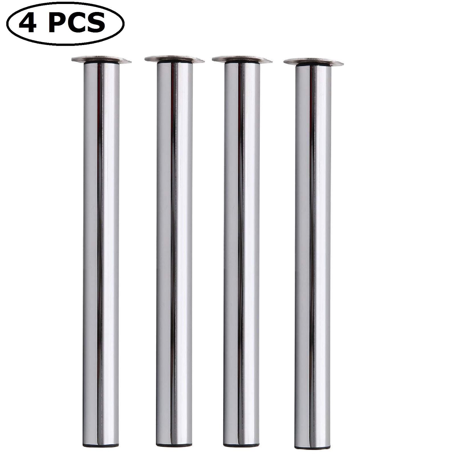 Multiware 4 x Adjustable Table Legs Height 710 mm-1100 mm Telescopic Polished Chrome Chromage