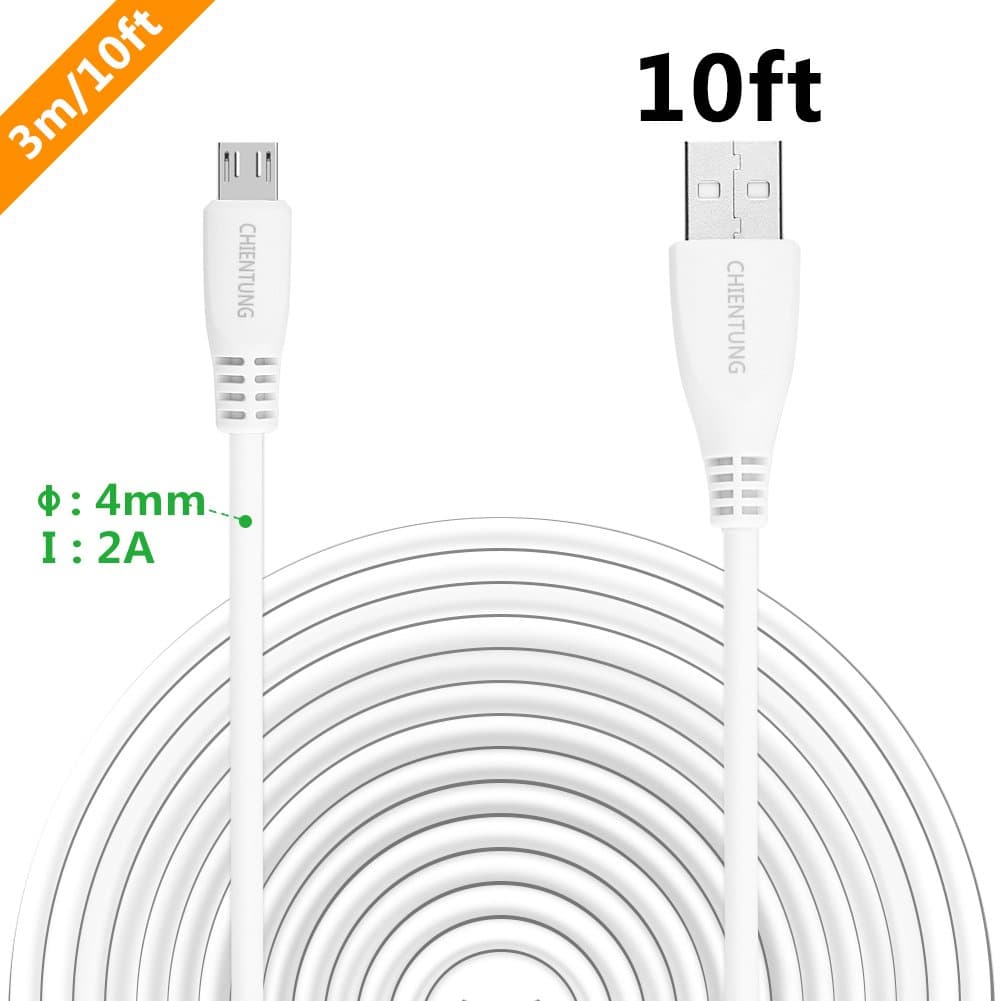 Micro USB Cable, CHIENTUNG 10ft 2.0 A Fast Charging Cord Durable Extra Long Android Cable High Speed Micro USB Data Cable for Samsung, Nexus, LG, Sony, Motorola, Android Phones, Tablet and More